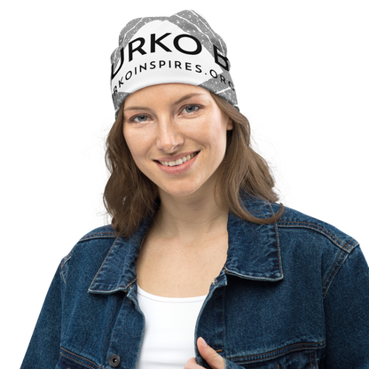 Issues All-Over Print Beanie by Paul Kurko