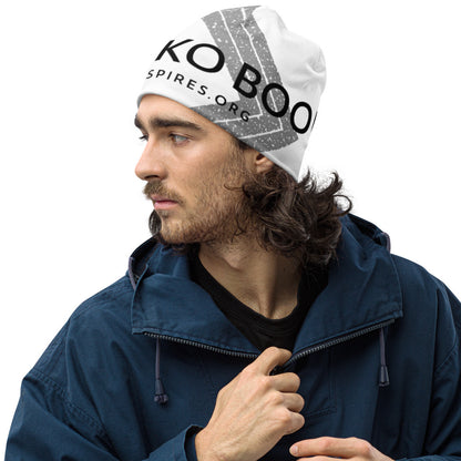 Issues All-Over Print Beanie by Paul Kurko